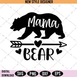 Mother bear SVG, Mama bear clipart SVG, Bear Mama Svg, Instant Download