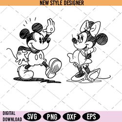 Magical Mouse Sketch Svg, Retro Mickey Svg, Mickey Mouse Svg, Instant Download