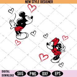 Disney Love Valentine Svg, Kiss Love Valentine Svg, Instant Download