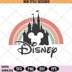 Disney Rainbow Castle Svg, Disney Family Svg, Disneyworld Svg, Instant Download
