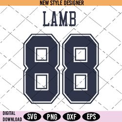 Lamb Football Jersey Svg, Football Player Design, Lamb Team Spirit Svg, Sports Fan Art, Instant Download