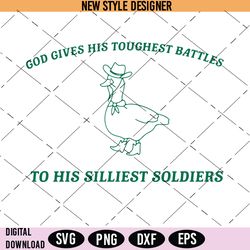 God Give His Toughest Battles Svg Png, Faith Svg, Christian Soldier Svg, God's Silliest Soldier Svg, Instant Download