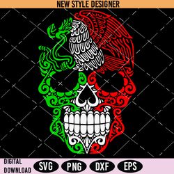 Mexico Skull Svg Png, Sugar Skull Svg, Mexican Art Svg, Calavera Svg, Mexican Culture Svg, Instant Download