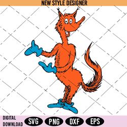 Fox In Sock Svg Png, The Thing Svg, Reading Svg, Cat In The Hat Svg, Read Across America Svg, Instant Download