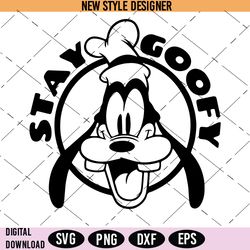 Stay Goofy Svg Png, Disney Character Quote Svg, Positive Quote Svg, Playful Typography Svg, Instant Download