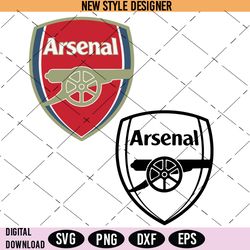 Arsenal Svg Png, Soccer Team Svg, Sports Logo Svg, Premier League Svg, Instant Download