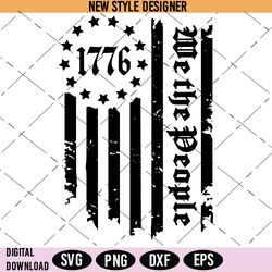 We The People 1776 American Flag Svg Png, Independence Day Svg, Constitution Svg, Instant Download
