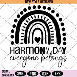 Harmony Day Design Rainbow Svg, Harmony Day Shirt, Everyone Belongs, Instant Download