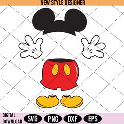 Mickey Pants Mickey Hands Svg, Mickey Mouse Svg, Mickey Ears Svg, Disney Svg, Cricut Mickey Svg, Instant Download