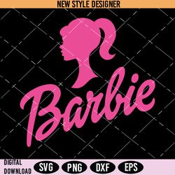 Barb Head SVG Png, Doll SVG, Doll Head Svg, Doll Silhouette, Woman Silhouette, Instant Download