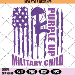Purple Up Military Child Svg, Month of the Military Child Svg, PNG, DXF, EPS, Cricut File