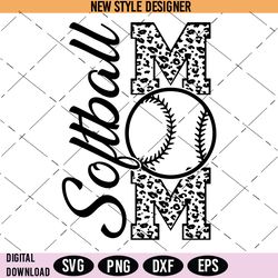 Softball Mom Svg, Softball Mama Shirt Design, PNG, DXF, EPS, Cricut File