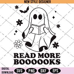 Read More Boooooks Ghost Svg, Halloween-themed SVG, Instant Download