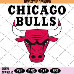 Chicago Bulls Svg, Basketball team logo SVG, Bulls mascot Svg, Instant Download