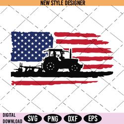 US Tractor Svg, Farmer Tee Svg, Agriculture Svg, Silhouette Art, Cut File Svg