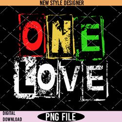 One Love Png, Jamaica, Jamaican Distressed Design, Instant Download