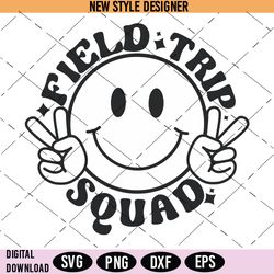 Field Trip Squad SVG, School Excursion Cut File, Png, Instant Download
