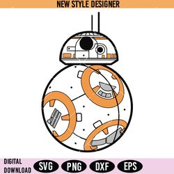 Star wars bb8 bb-8 Svg Svg, Star Wars BB8 SVG, BB 8 droid Svg, Robot Svg, Instant Download