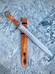 Hand Forged  viking  sword, Hand Made Sword, Combat sword, Christmas gift gift for him birthday gift cosplay sword