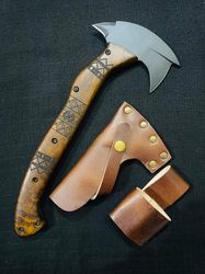 Native American black tomahawk hatchet throwing Christmas gift for him birthday present Dad's gift axe natives items