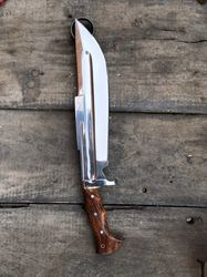 Handmade High polish Bowie knife hunting knife combat knife army knife Gorkha knife Christmas gift birthday survival kit