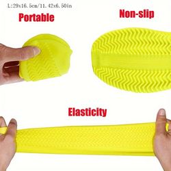 Waterproof Non-slip Silicone Shoe Covers, High Elastic Wear-resistant Rain Boots For Outdoor Rainy Day, Reusable S