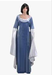 Arwen Traveling Dress Costume blue dress 11 Blue XL