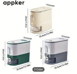Rice Dispenser Milky White Container Automatic Output, Large Capacity, Moisture-proof, Insect-proof