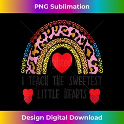I Teach The Sweetest Hearts Rainbow Teacher Valentines Day - Futuristic PNG Sublimation File - Elevate Your Style with I