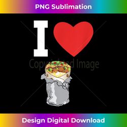 I Love Burritos Cartoon Funny Mexican Food Meme Gift - Sophisticated PNG Sublimation File - Infuse Everyday with a Celeb
