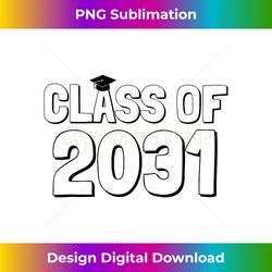Class of 2031 Grow With Me Shirt -- Hand prints go on back! - Edgy Sublimation Digital File - Spark Your Artistic Genius