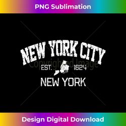 Vintage New York City EST 1624 Souvenir Gift Long Sleeve - Aesthetic Sublimation Digital File