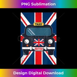 British Flag Shirt Taxi Vintage Black Cab UK London England - Crafted Sublimation Digital Download - Tailor-Made for Sub
