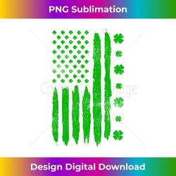 American Flag Men Women USA St Patricks Day Shamrock Long Sleeve - PNG Transparent Sublimation File