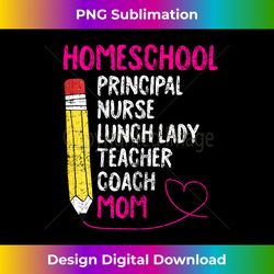 Home-school Mom Homeschooling Mama Mommy Mother Women Gift - Sleek Sublimation PNG Download - Challenge Creative Boundar