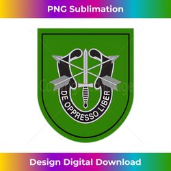 US Army 10th Special Forces Group Beret Flash and Crest Long Sleeve - Retro PNG Sublimation Digital Download