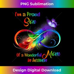 I'm A Proud Son Of A Wonderful Mom In Heaven Family - PNG Transparent Sublimation File