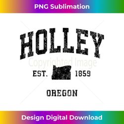 Holley Oregon OR Vintage Athletic Black Sports Design - Decorative Sublimation PNG File