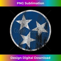Blue Tennessee Flag Volunteer State Stars Vintage - Signature Sublimation PNG File
