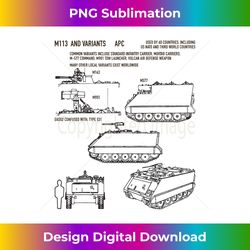 m113 armored personnel carrier apc blueprint t-shirt gift - retro png sublimation digital download