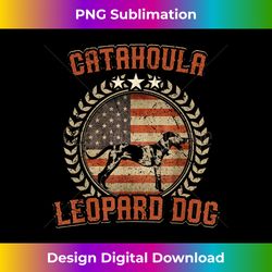 Catahoula Leopard Dog American Flag Shirt USA Dog Lover Gift - PNG Transparent Digital Download File for Sublimation