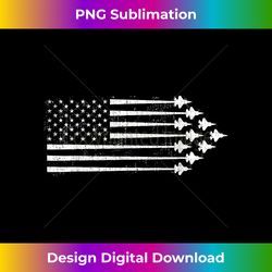 F35 Fighter Jet Vintage American Flag Shirt - Retro PNG Sublimation Digital Download
