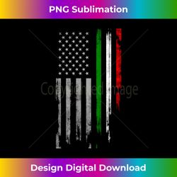 Italian American Flag USA Italy Distressed Flag Long Sleeve - Creative Sublimation PNG Download