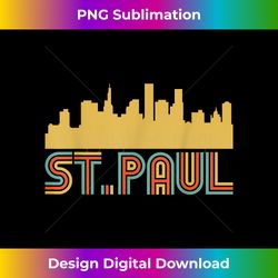 Vintage Retro St. Paul Minnesota Skyline - Unique Sublimation PNG Download