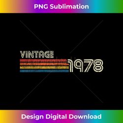 Vintage 1978 Chest Stripe Birthday - Exclusive PNG Sublimation Download