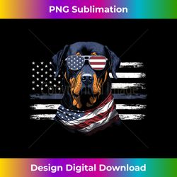 Rottweiler Dog Dad Dog Mom USA Flag 4th Of July T-Shirt - Premium PNG Sublimation File