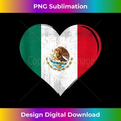 vintage mexico flag heart for mexican tank top 2 - sublimation-ready png file