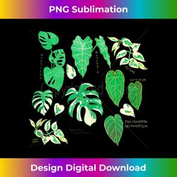 Plant Leaves Monstera Philodendron Anthurium Houseplants Tank Top 2 - Instant PNG Sublimation Download