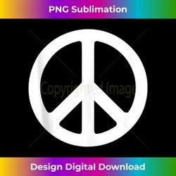 White Peace Sign Tank Top 3 - PNG Transparent Sublimation File