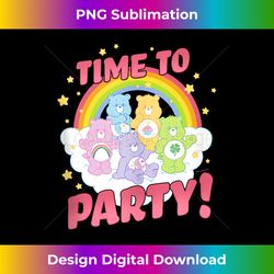 care bears birthday let's party vintage rainbow holiday logo tank top - png sublimation digital download
